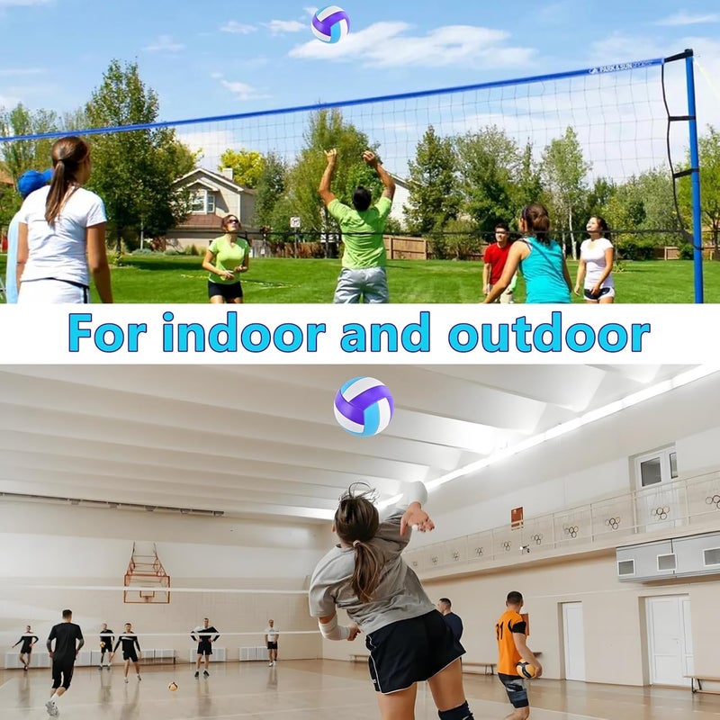 ELKCIP 6 Pack Volleyballs Official Size 5, Waterproof Soft Bulk Recreational Volley Balls with Pump and Net Bag for Indoor Outdoor Beach Pool Water Sand Game Training Match for Beginner Teenager - Image 4